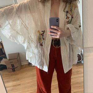 Free People Shawl with Embroidery